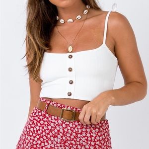 Princess Polly white Godfrey crop top